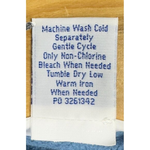 Vintage Blair Sweatshirt Women M Blue Nordic Fleece Pullover Flower Embroidered - Picture 6 of 9